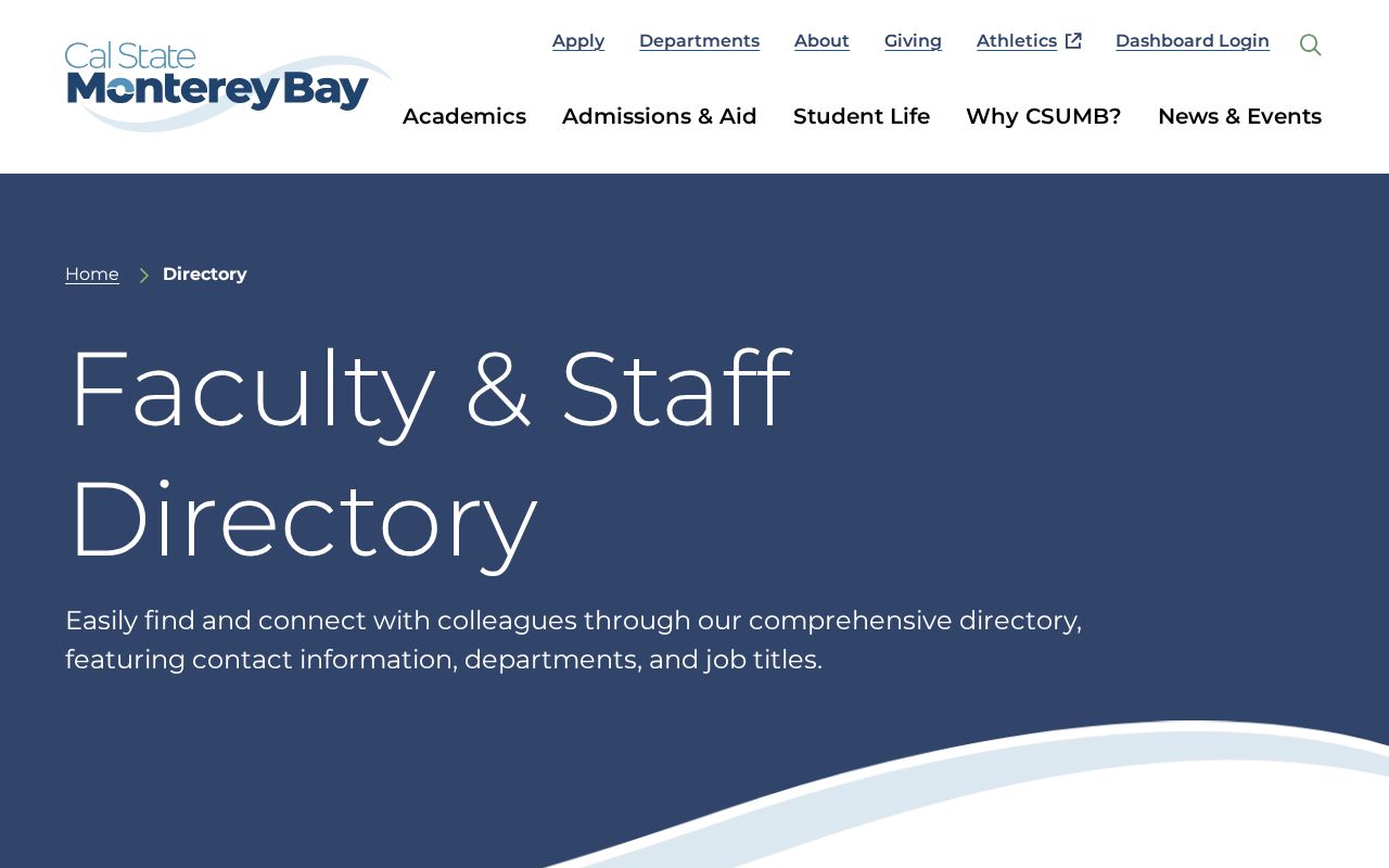 Marina people directories CSU Monterey Bay search