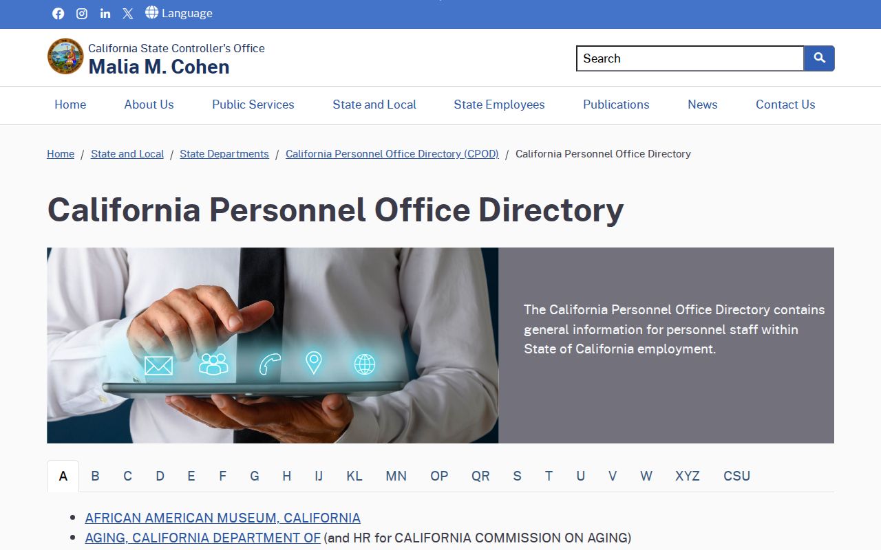 Marina people directories California personnel offices